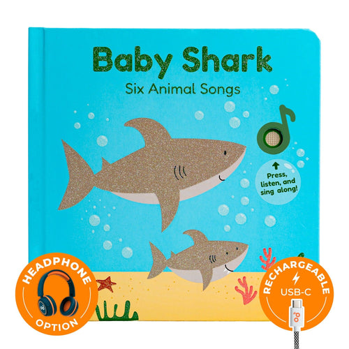 Cali's Books Sound Books Baby Shark Nursery Rhymes - Headphone Edition