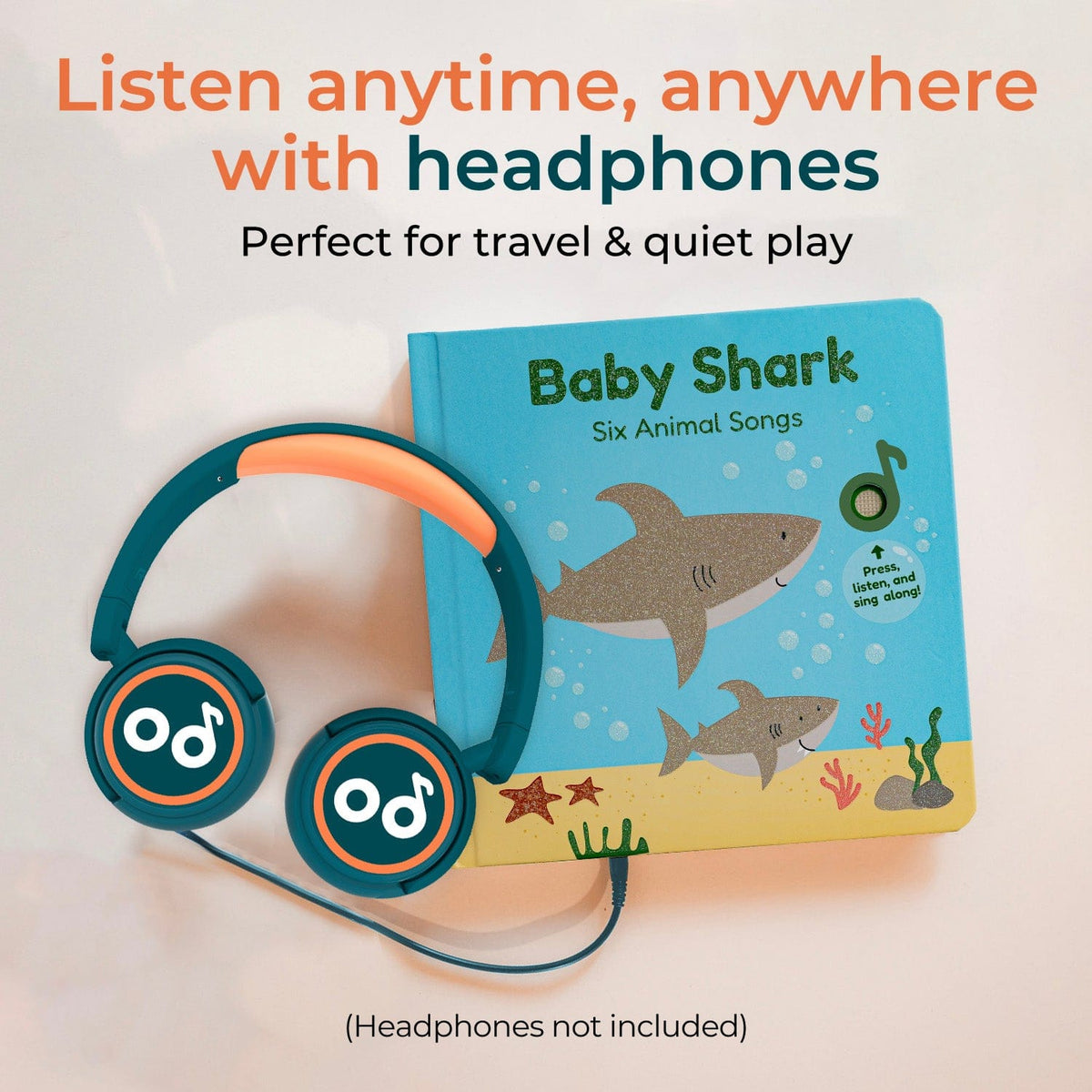 Cali's Books Sound Books Baby Shark Nursery Rhymes - Headphone Edition