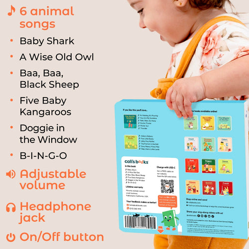 Cali's Books Sound Books Baby Shark Nursery Rhymes - Headphone Edition