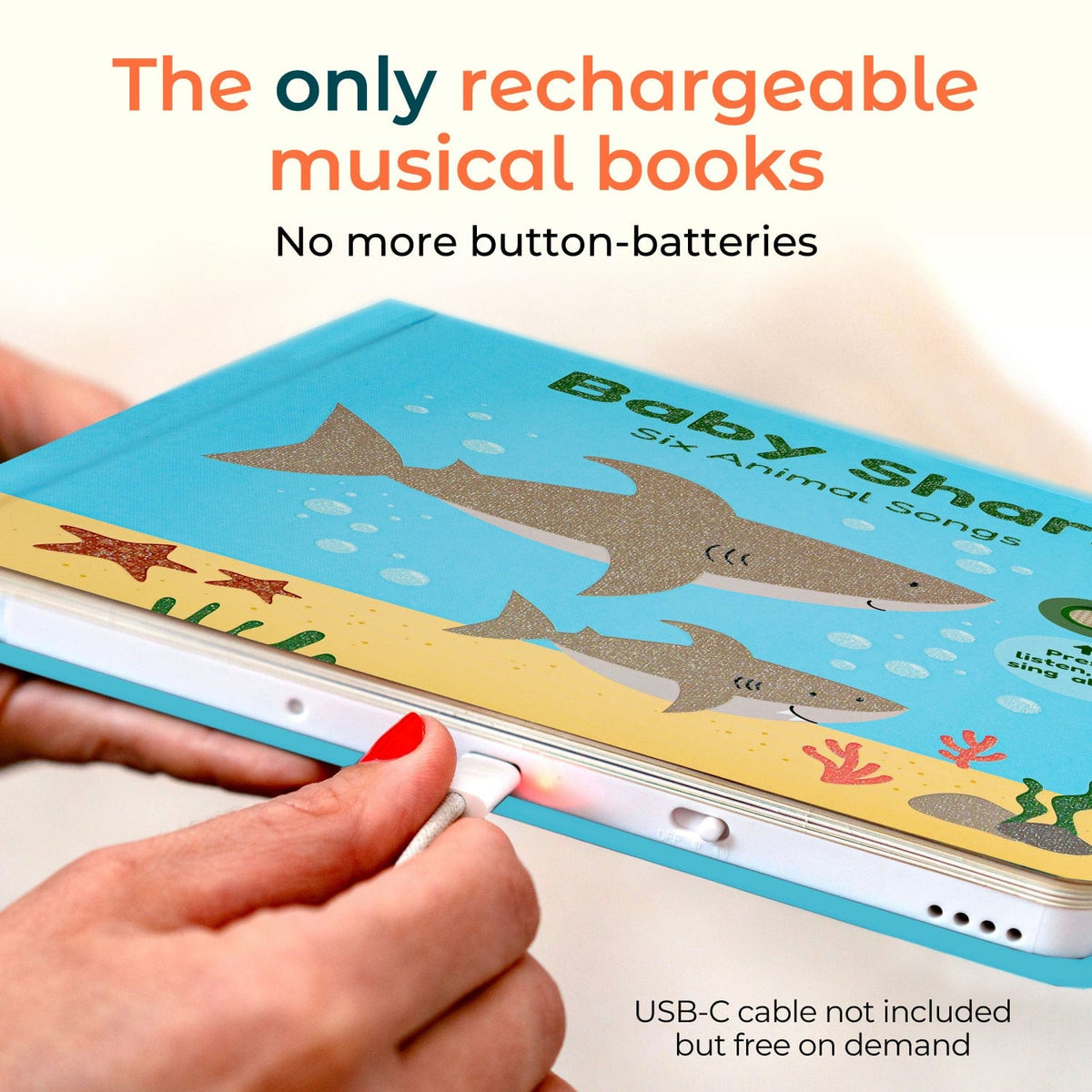Cali's Books Sound Books Baby Shark Nursery Rhymes - Rechargeable