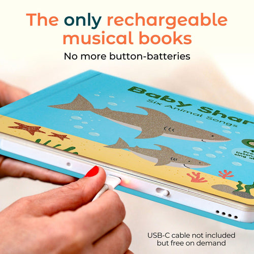 Cali's Books Sound Books Baby Shark Nursery Rhymes - Rechargeable