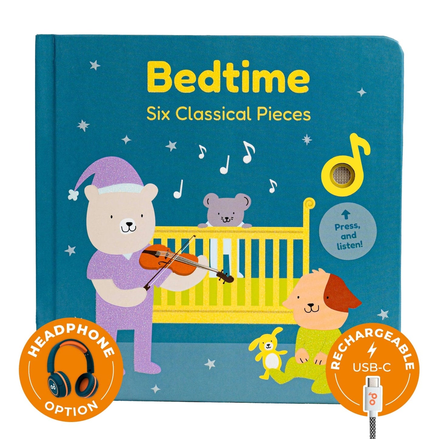 Cali's Books Sound Books Bedtime Six Classical Pieces - Rechargeable w/jack feature