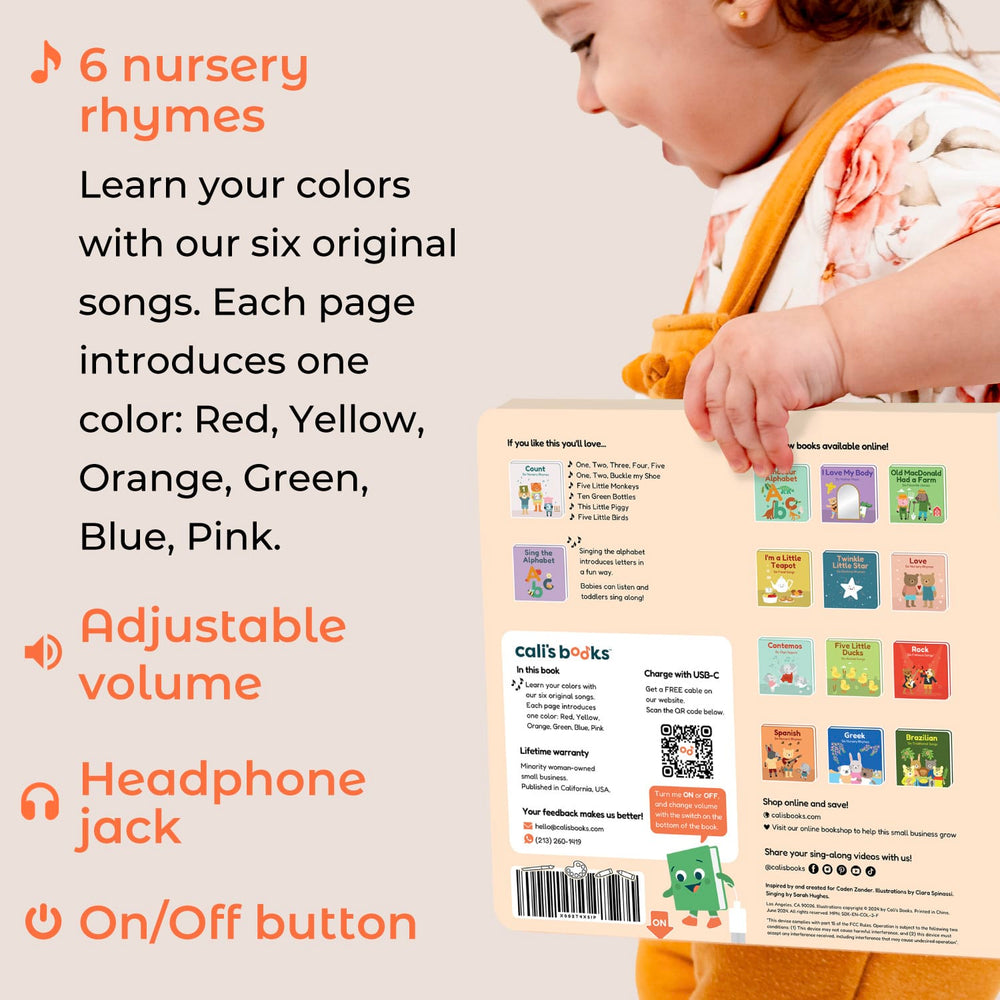 Cali's Books Sound Books Colors Nursery Rhymes - Headphone edition