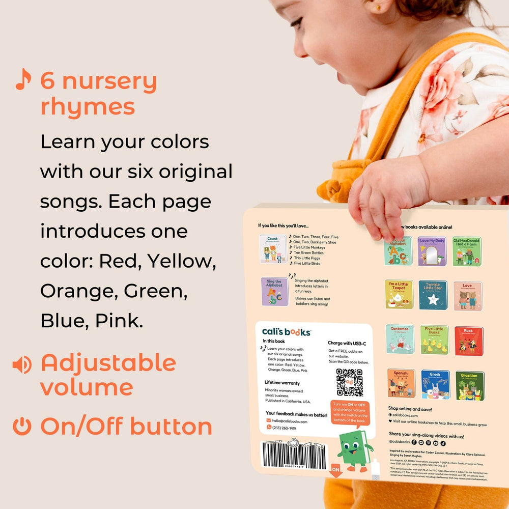 Cali's Books Sound Books Colors Nursery Rhymes - Rechargeable