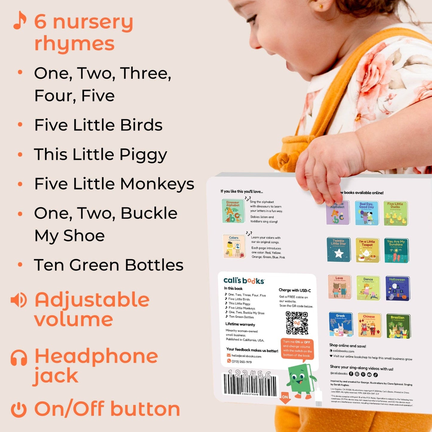 Cali's Books Sound Books Count With Nursery Rhymes - Headphone Edition