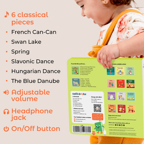 Cali's Books Sound Books Dance to Classical Music - Rechargeable w/Jack Feature