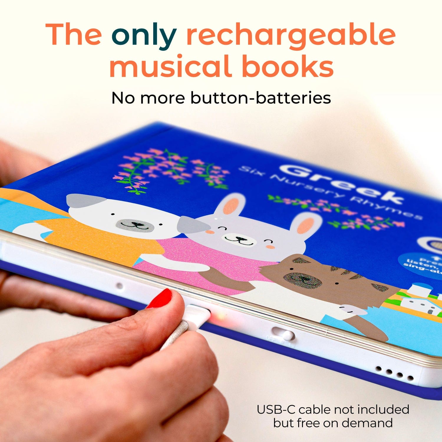 Cali's Books Sound Books Greek Nursery Rhymes - Rechargeable Sound Book