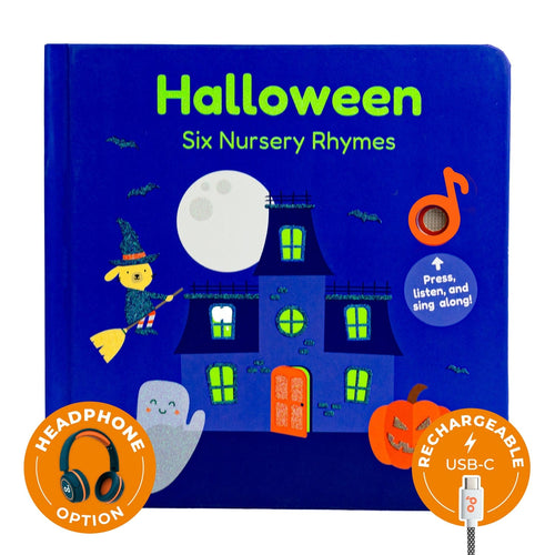 Cali's Books Sound Books Halloween Nursery Rhymes Glow-in-the-Dark - Rechargeable w/Jack Feature