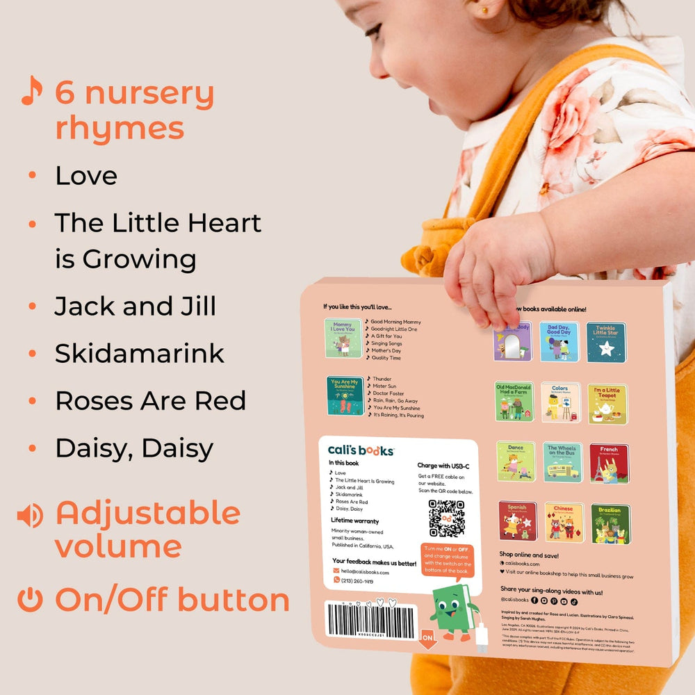 Cali's Books Sound Books Love Nursery Rhymes - Rechargeable Sound Book