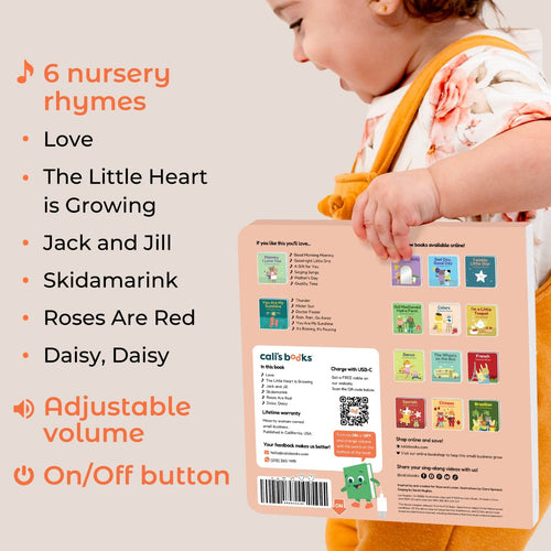 Cali's Books Sound Books Love Nursery Rhymes - Rechargeable Sound Book