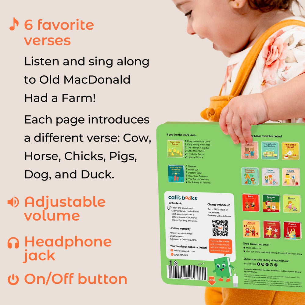 Cali's Books Sound Books Old MacDonald - Headphone Edition