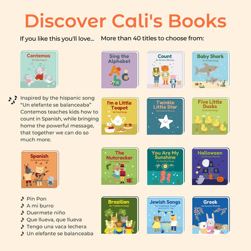 Cali's Books Sound Books Spanish Nursery Rhymes - La Vaca Lola