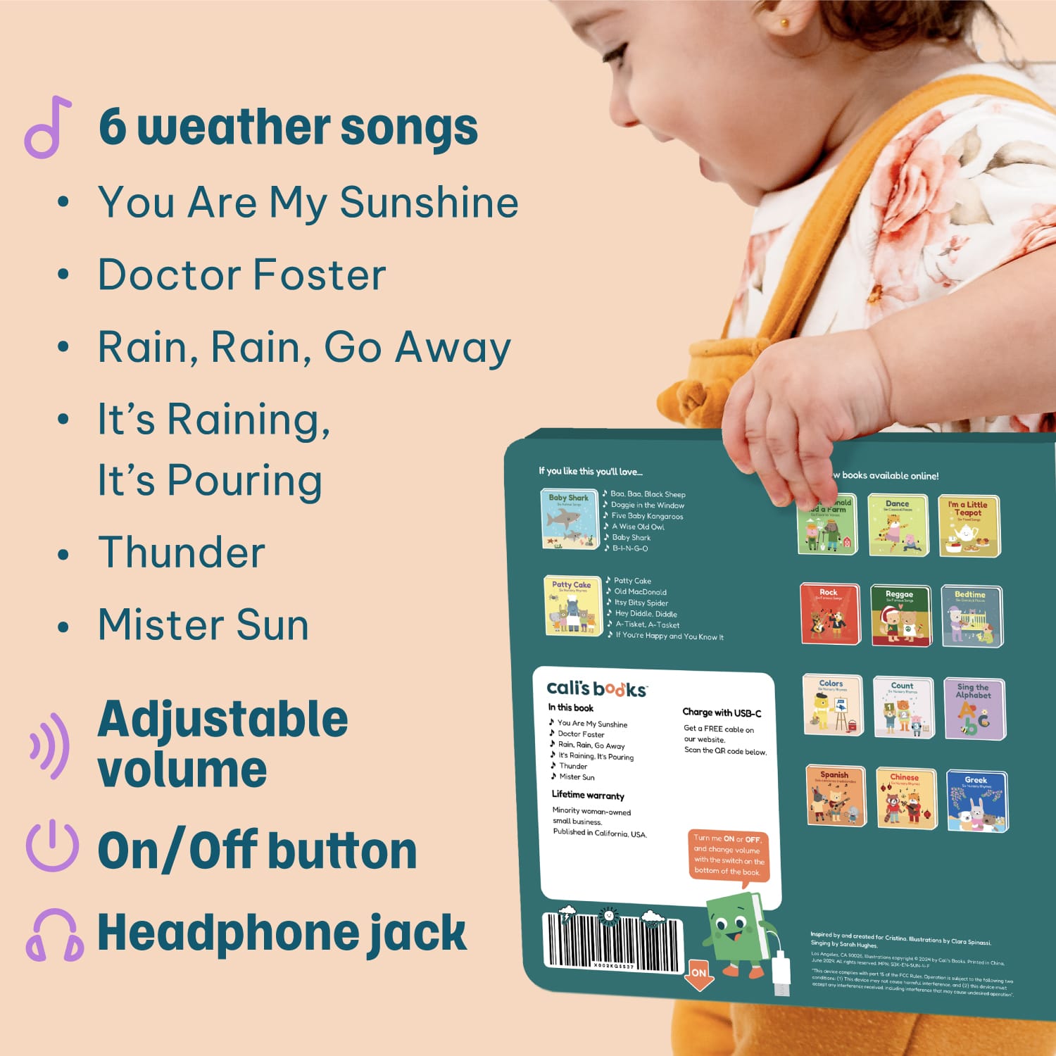 Cali's Books Sound Books You Are My Sunshine - Headphone Edition